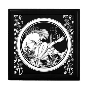 Merlin Art Nouveau fantasy Jewelry Box