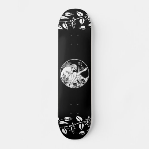 Merlin Art Nouveau fantasy Skateboard Deck