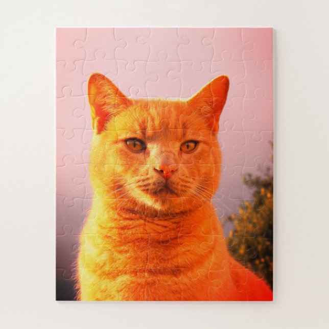 Merlin the ginger cat jigsaw puzzle (Vertical)