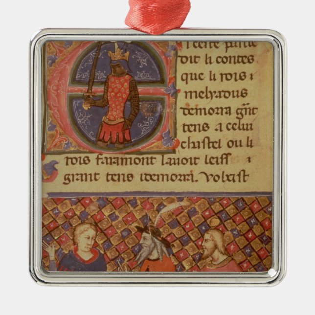 Merlin tutoring Arthur Metal Ornament (Front)