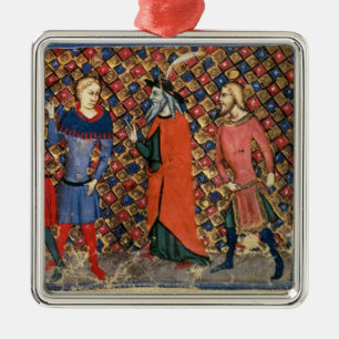 Merlin tutoring Arthur Metal Ornament