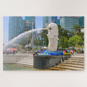 Merlion fountain, Singapore  Jigsaw Puzzle