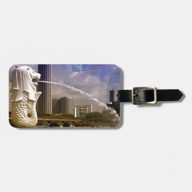 Merlion, Singapore Luggage Tag (Front Horizontal)