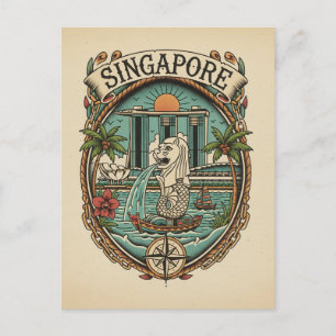 Merlion Singapore Postcard