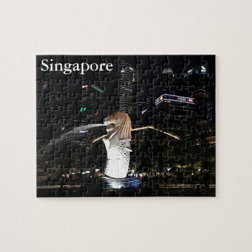 Merlion  Singapore Skyline 1_2 Jigsaw Puzzle