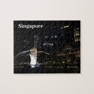 Merlion & Singapore Skyline #1 Jigsaw Puzzle