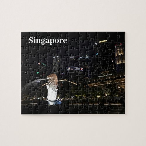 Merlion  Singapore Skyline 1 Jigsaw Puzzle