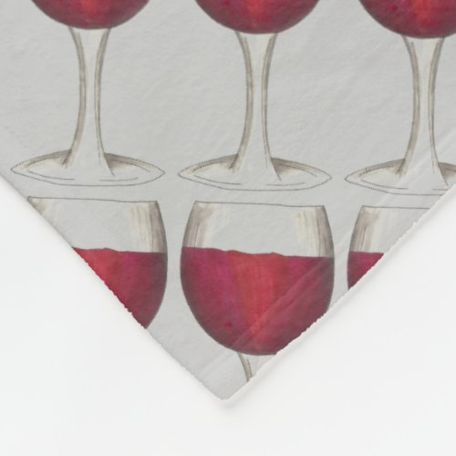 Merlot Cabernet Red Wine Glass Drinking Winery Fleece Blanket