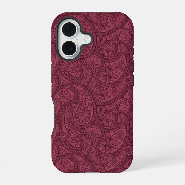 Merlot Paisley iPhone Case (Back)