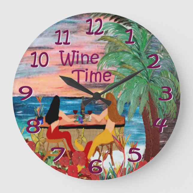 mermade wine bar wall clock (Front)