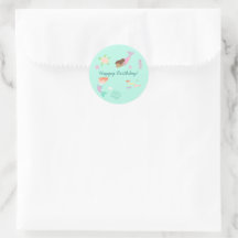 Mermaid 1.5" Round Sticker