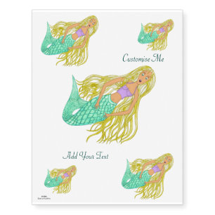 Mermaid 1 temporary tattoos