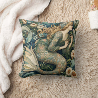 Mermaid 1 throw pillow