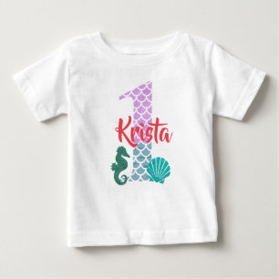 Mermaid 1st Birthday Custom Shirt