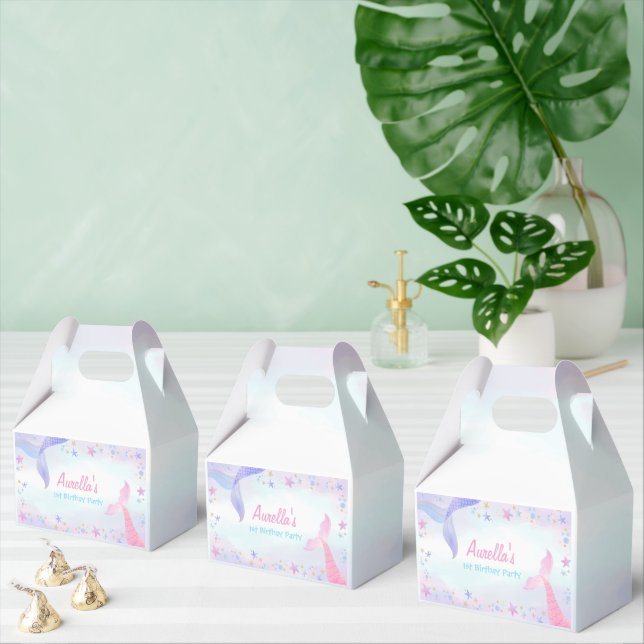 Mermaid 1st Birthday Party Oneder The Sea Favor Boxes (Multiple)