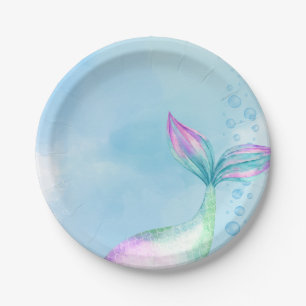 Mermaid 1st Birthday Party ONEder The Sea Mermaid Paper Plates