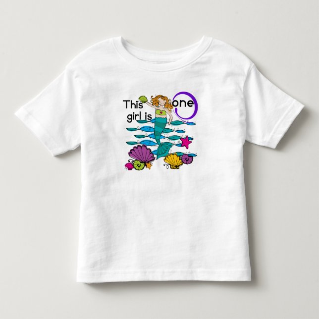 Mermaid 1st Birthday Tshirts and Gifts (Front)