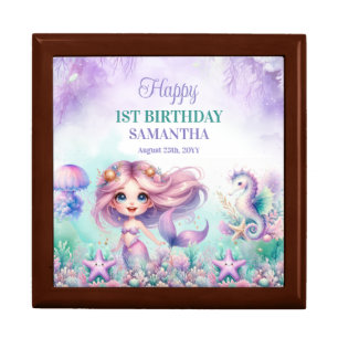 Mermaid 1st birthday Under the Sea 1st birthday Gift Box