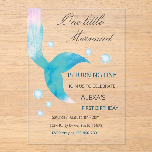 Mermaid 1st Birthday Under The Sea Mermaid Party 