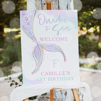 Mermaid 1st Birthday Under The Sea Mermaid Welcome Foam Board by PixelPerfectionParty at Zazzle