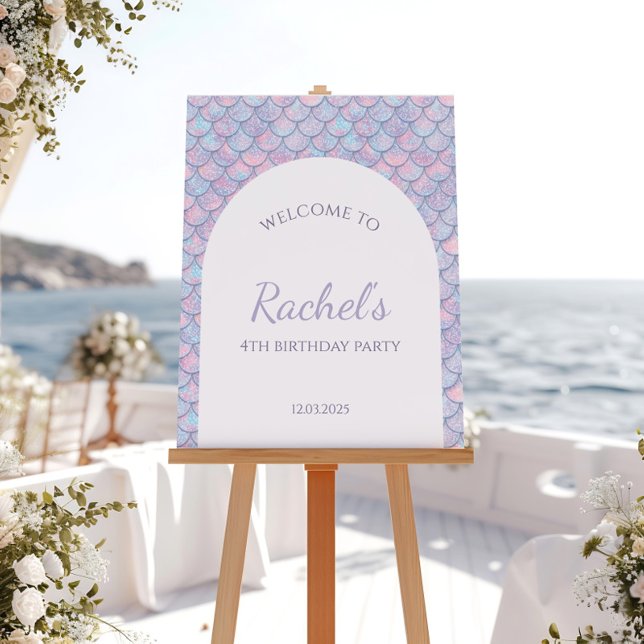 Mermaid 1st Birthday Under The Sea Mermaid Welcome Foam Board (Creator Uploaded)