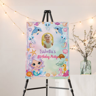 Mermaid 1st Photo Oneder Ocean birthday Foam Board