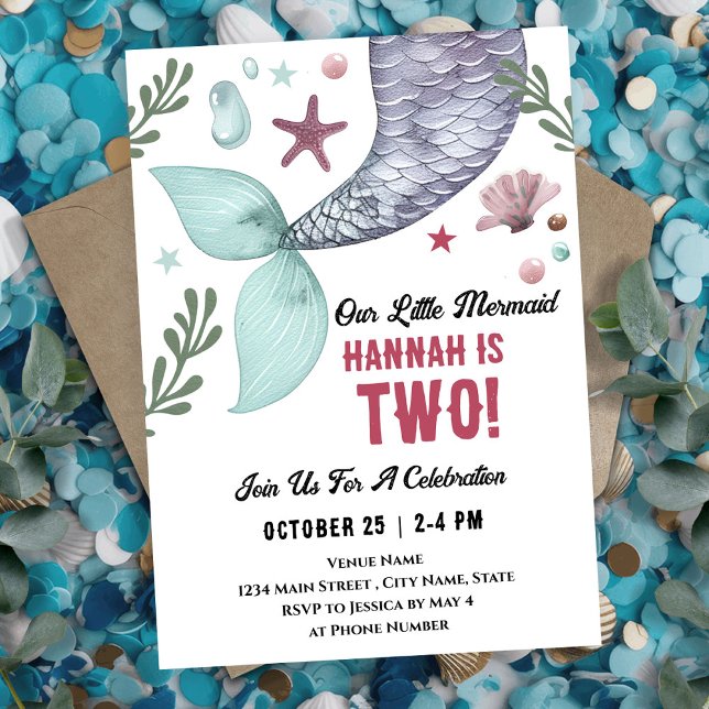 Mermaid 2ND Birthday Sea Invitation (Creator Uploaded)