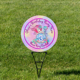 Mermaid 3rd Birthday Change Edit Text Personalize Sign