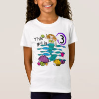 Mermaid 3rd Birthday T shirts and Gifts