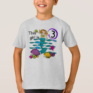 Mermaid 3rd Birthday T shirts and Gifts