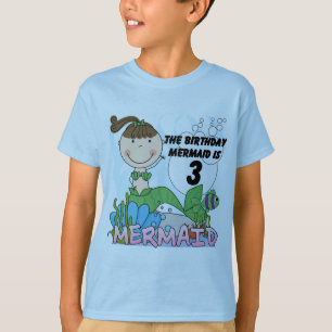Mermaid 3rd Birthday Tshirts and Gifts