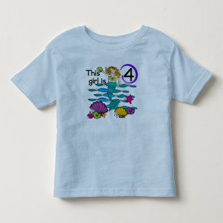 Mermaid 4th Birthday Tshirts and Gifts