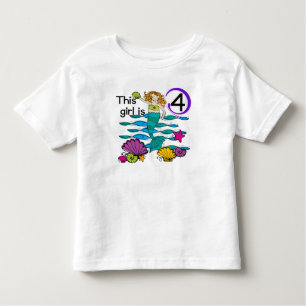 Mermaid 4th Birthday Tshirts and Gifts