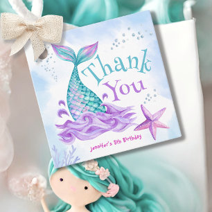 Mermaid 5th Birthday Dive into Five Favor Tags