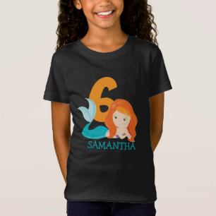  mermaid 6th birthday  T-Shirt