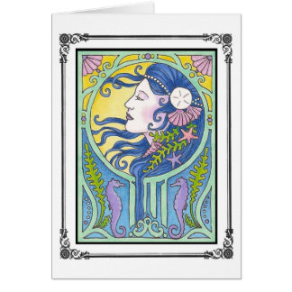 Mermaid a la Mucha Cards