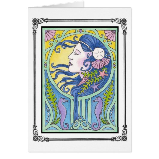 Mermaid a la Mucha Cards (Front)