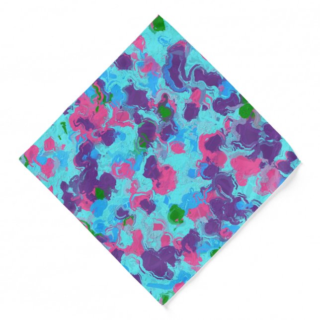 Mermaid Abstract Splatter Bandana (Front)