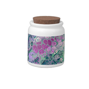 Mermaid Acrylic Pour, Cool Colorful Abstract Candy Jar