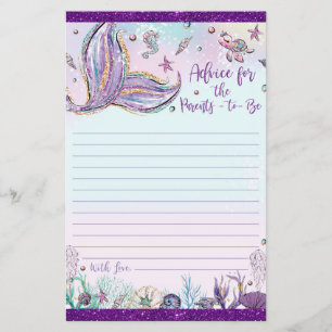 Mermaid Advice for the Parents to Be Message Card