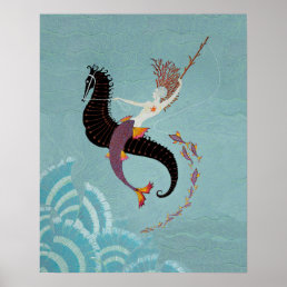 &quot;Mermaid (after Erte)&quot; Poster