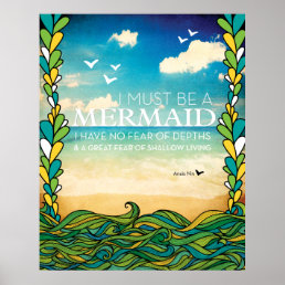 Mermaid - Anais Nin Poster