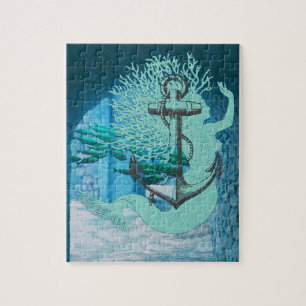 Mermaid And Anchor Jigsaw Puzzle