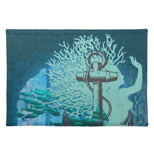Mermaid and Anchor Placemat (Front)