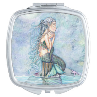 Mermaid and Baby Fantasy Art Makeup Mirror