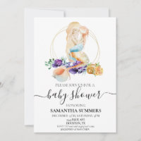 Mermaid and Baby Shower Invitation