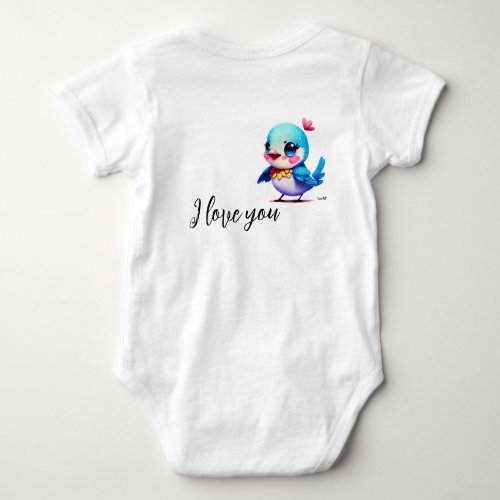 Mermaid and Blue Bird _ Baby and Toddler Romper