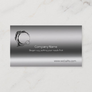 Mermaid and Bubble Spheres, metallic-effect Business Card