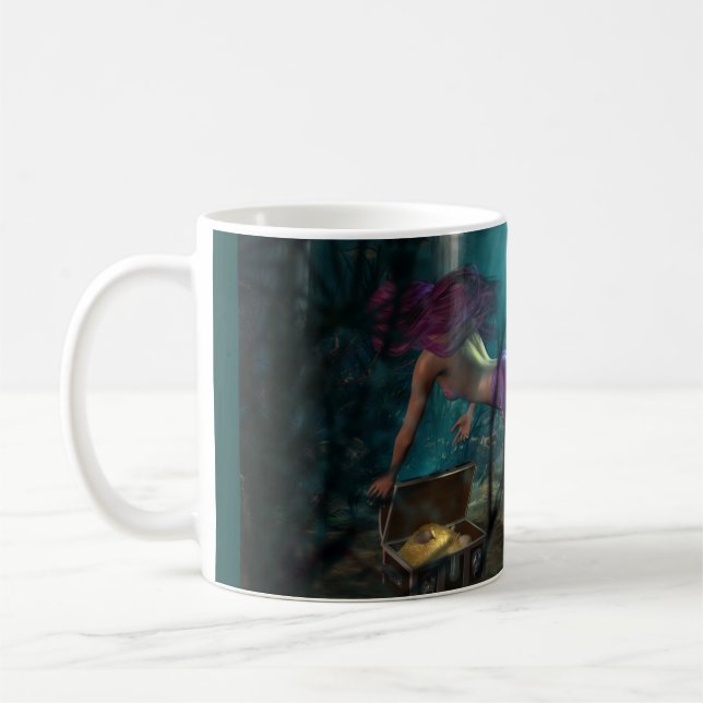 Mermaid and Buried Treasure Mug (Left)