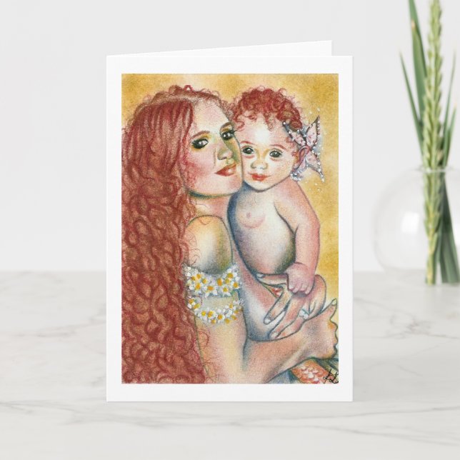 Mermaid and Child Card (Front)